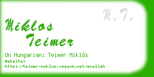 miklos teimer business card